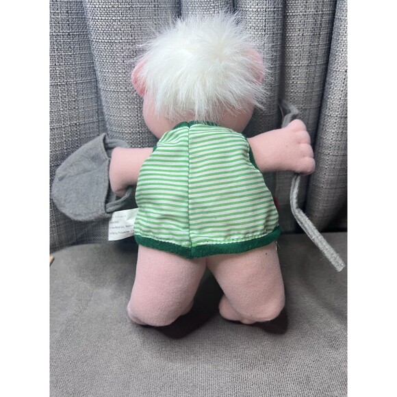 VTG Hugfun Fishing Boy Plush Stuffed Toy Pole Basket White Hair 10 Inch Clothes - Picture 16 of 16